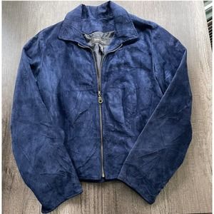 COMME TOUJOURS Leather Suede Moto Jacket 100% Leather Women’s Size 8 USA Made